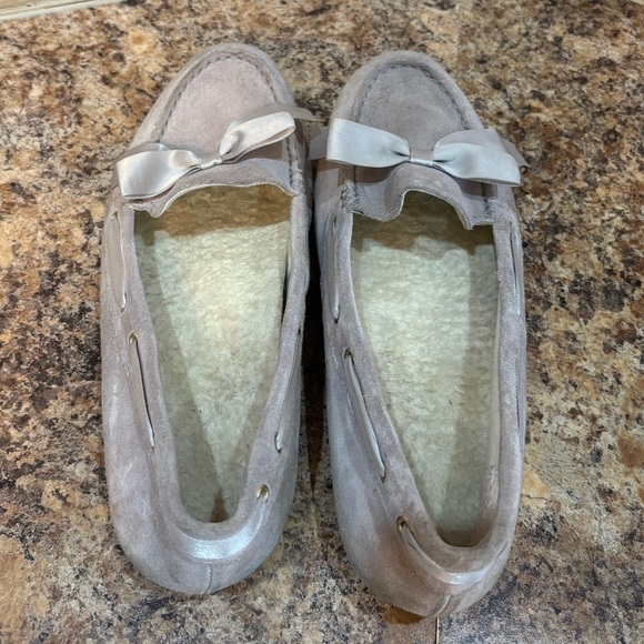 Vionic Alice Gray Suede Loafer Slippers Size 8 - Picture 9 of 14